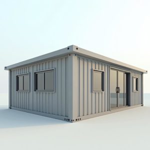 Модульное здание МЗ-03 из 3-х блок-контейнеров с санузлом 