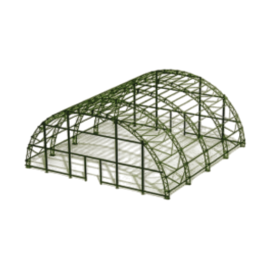 Арочный ангар из сэндвич панелей 12x12 м 